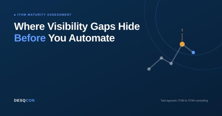 ITOM Maturity Assessment: Where Visibility Gaps Hide Before You Automate