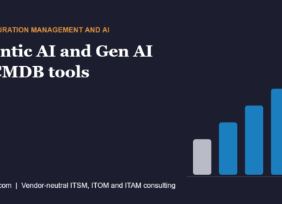 Desqcon cover graphic for the article on agentic AI and Gen AI in CMDB tools