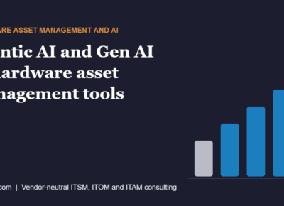 Desqcon cover graphic for the article on agentic AI and Gen AI in hardware asset management tools