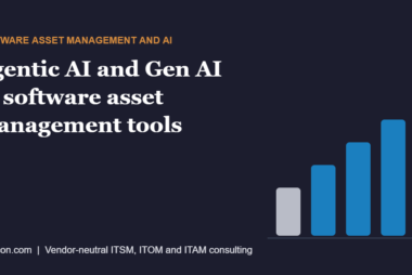 Desqcon cover graphic for the article on agentic AI and Gen AI in software asset management tools